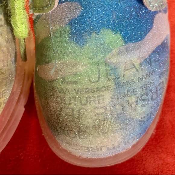 VERSACE Jeans Couture KIDS Colorful LOGO Print ANKLE BOOTS Size 10 - Picture 7 of 16